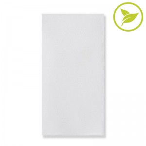 SERVILLETAS 40x40 ECO 2 CAPAS 1/8, Servilletas de papel ecológico blancas de 40×40 cm de 2 capas dobladas en 1/8 ideales para hostelería