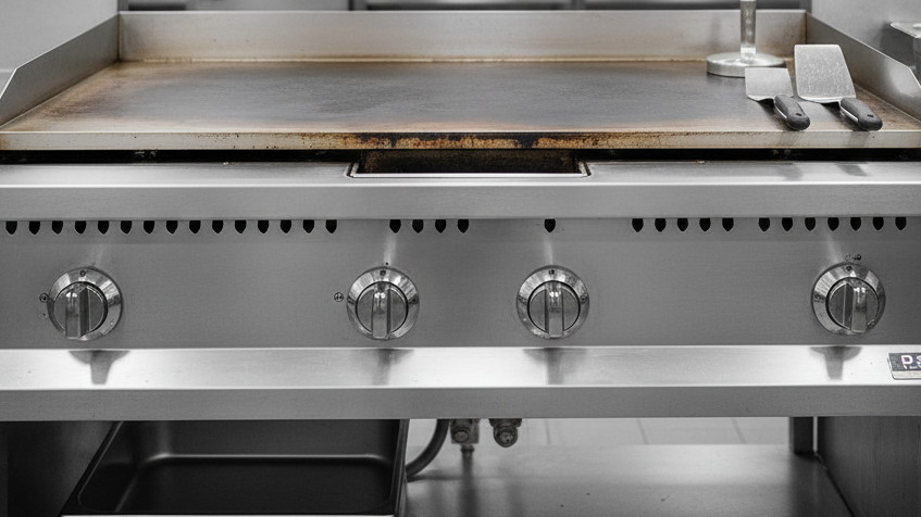 Limpieza de planchas de cocina
