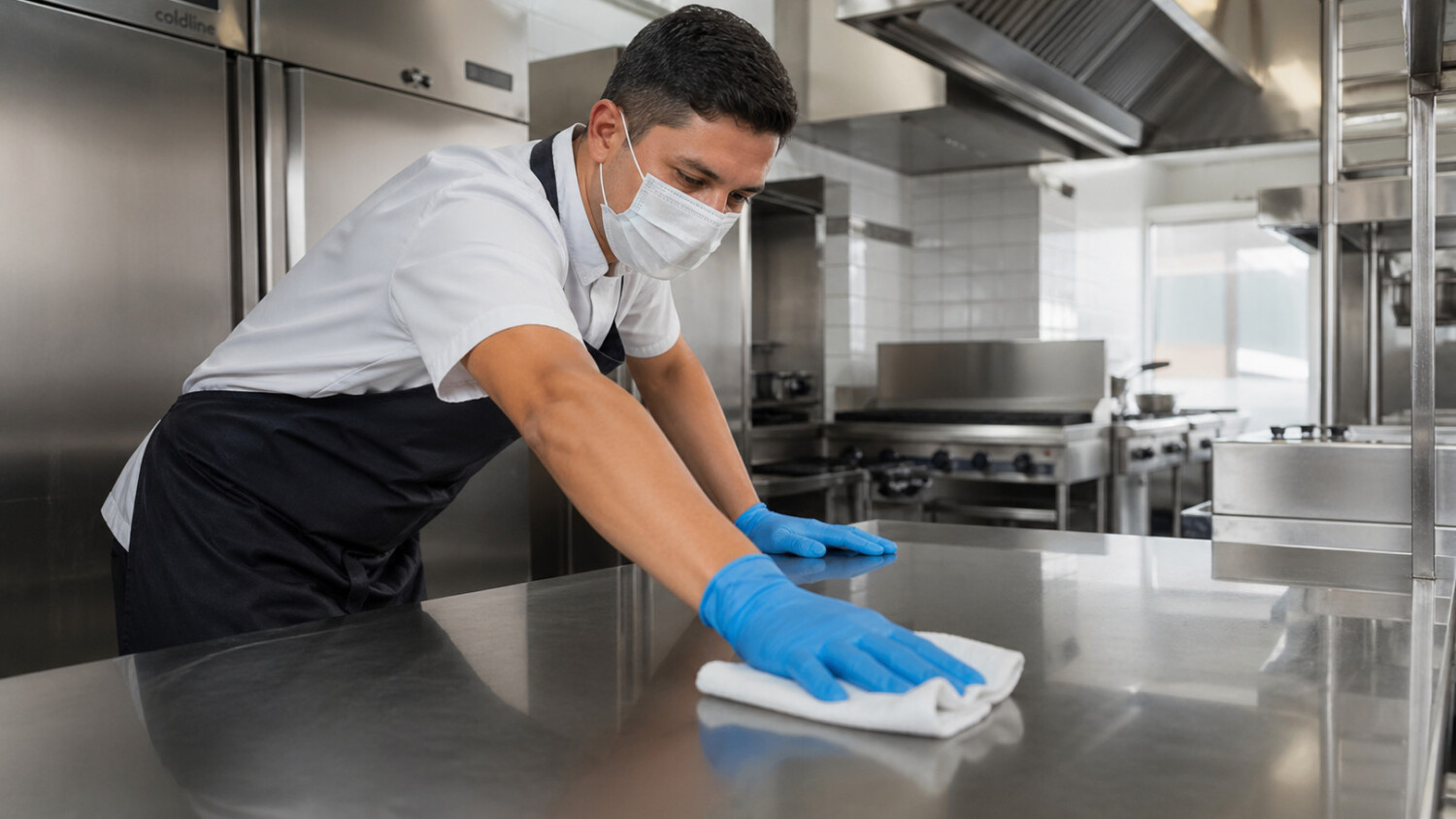 Cómo limpiar y desinfectar el acero inoxidable en cocinas profesionales